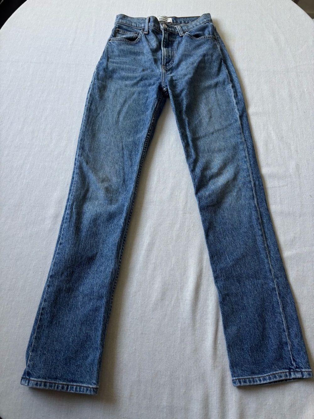 Reformation Liza High Rise Straight Jeans Laguna Wash Size 23 - Picture 2 of 14